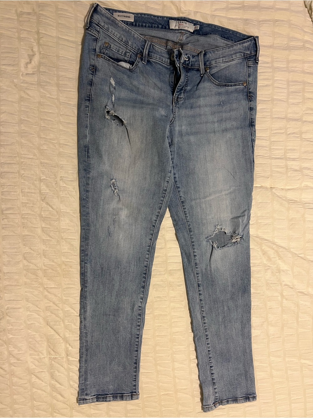 Torrid distressed boyfriend jeans